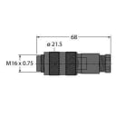 TURCK - M16 x 0,75 Rundsteckverbinder, Konfektionierbarer Stecker, g