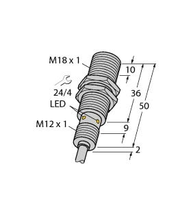 TURCK - Induktiver Sensor, für die Lebensmittelindustrie,