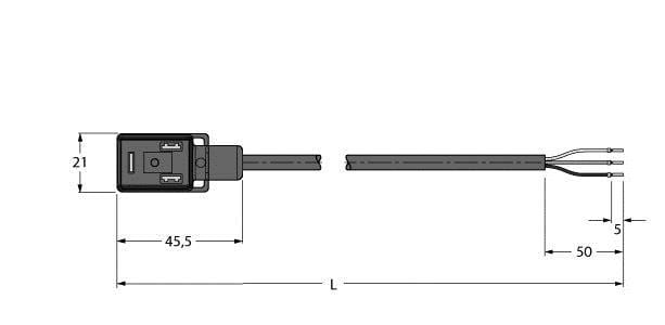 TURCK - Ventilsteckverbinder Bauform BI, Anschlussleitung