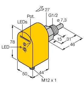 TURCK - Strömungsüberwachung, Eintauchsensor mit integrierter Auswer