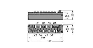 TURCK - piconet® Erweiterungsmodul für IP-Link, 8 digitale pnp Eingä