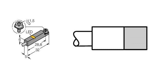 TURCK - Magnetfeldsensor, für Pneumatikzylinder, KEMA 02 ATEX 1090X