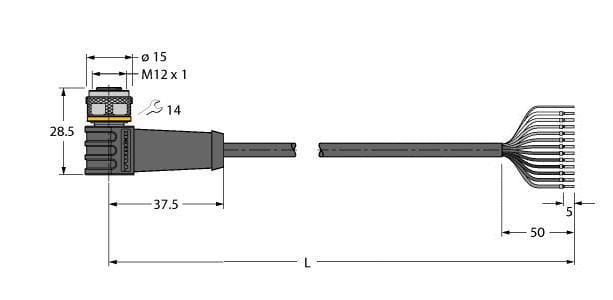 TURCK - Aktuator- und Sensorleitung / PUR, Anschlussleitung