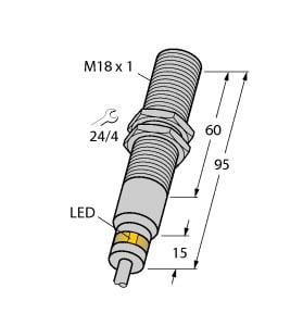 TURCK - Induktiver Sensor, für extreme Umgebungsbedingungen bis 120°