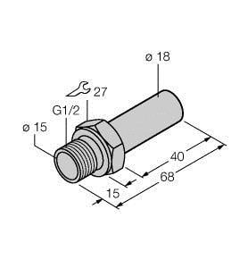 TURCK - Zubehör, Gewindeadapter, für Durchflussmesser