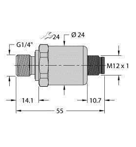 TURCK - Drucktransmitter, mit Stromausgang (2-Leiter)