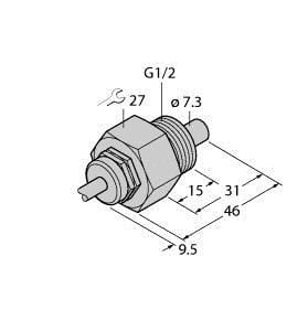 TURCK - Strömungsüberwachung, Eintauchsensor ohne integrierte Auswer