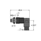 TURCK - M8 x 1 / Ø 8 mm Rundsteckverbinder, Konfektionierbarer Steck