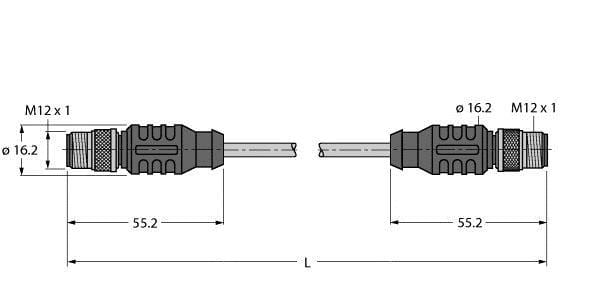 TURCK - Leitung für Industrial Ethernet, PVC-Kabelmantel, 8-polig
