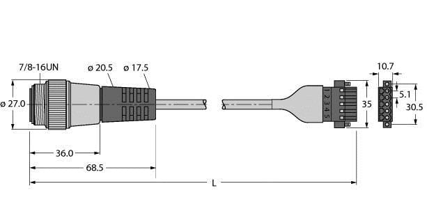 TURCK - Busleitung für CAN (DeviceNet™, CANopen), TPU-Kabelmantel