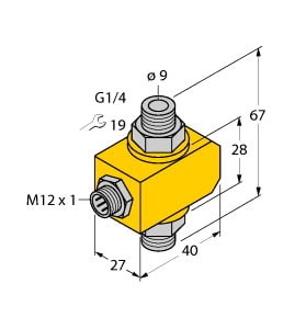 TURCK - Strömungsüberwachung, Inline-Sensor ohne integrierte Auswert