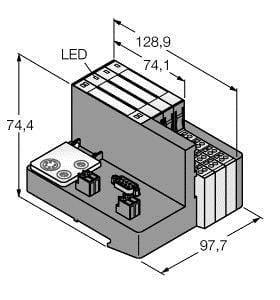 TURCK - Set für einfache I/O-Kommunikation über Profibus-DP in Schut