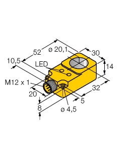 TURCK - Induktiver Sensor, Ringsensor, Standard