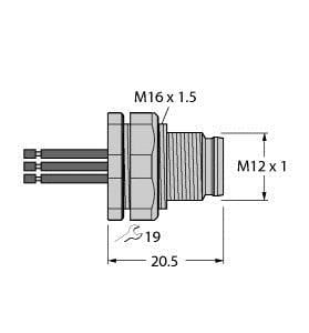 TURCK - Zubehör für Feldbussysteme, Einbauflansch