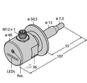 TURCK - Strömungsüberwachung, Eintauchsensor mit integrierter Auswer