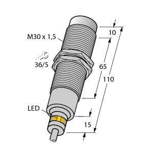 TURCK - Induktiver Sensor, für extreme Umgebungsbedingungen bis 120°