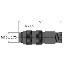 TURCK - M16 x 0,75 Rundsteckverbinder, Konfektionierbarer Stecker, g