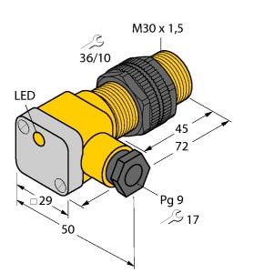 TURCK - Induktiver Sensor, Standard, KEMA 02 ATEX 1090X