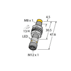 TURCK - Induktiver Sensor, mit erhöhtem Schaltabstand, Standard