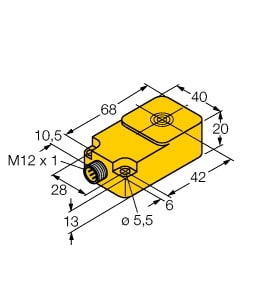 TURCK - Induktiver Sensor, zur Materialerkennung, Standard