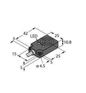 TURCK - Induktiver Sensor, mit erhöhtem Schaltabstand, uprox®