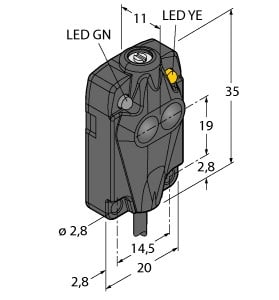 TURCK - Opto-Sensor, Reflexionslichttaster, Miniatursensor