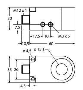TURCK - Induktiver Sensor, Ringsensor, Standard
