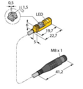 TURCK - Magnetfeldsensor, Kompaktbauform für Kurzhubzylinder