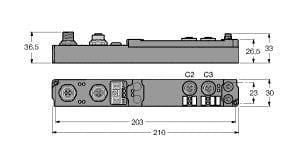 TURCK - piconet® Stand-alone-Modul für PROFIBUS-DP, 2-kanalige Pulsw