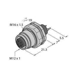 TURCK - Zubehör für Aktuator-/Sensorleitungen, Flanschkupplung mit P