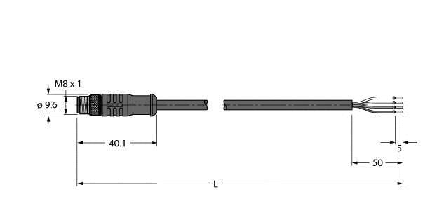 TURCK - Hochtemperaturfeste Aktuator- und Sensorleitung, Anschlussle