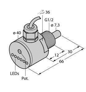 TURCK - Strömungsüberwachung, Eintauchsensor mit integrierter Auswer