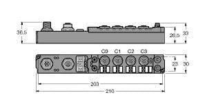 TURCK - piconet® Koppelmodul für PROFIBUS-DP, 4 digitale pnp Eingäng