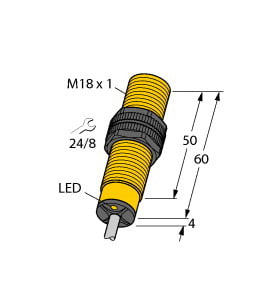 TURCK - Induktiver Sensor, mit erweitertem Temperaturbereich, Standa