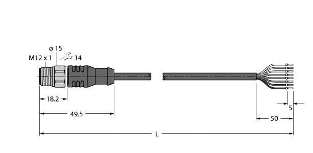 TURCK - Aktuator- und Sensorleitung / PP-EPDM, Anschlussleitung