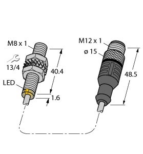 TURCK - Magnetfeldsensor, Magnetinduktiver Näherungssensor, KEMA 02
