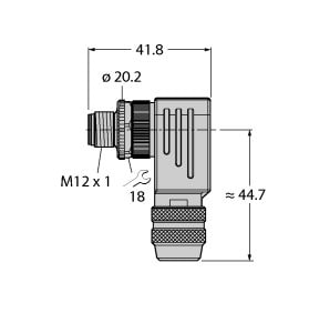 TURCK - M12 x 1 Rundsteckverbinder, Konfektionierbarer Stecker, abge