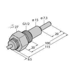 TURCK - Strömungsüberwachung, Eintauchsensor ohne integrierte Auswer