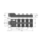 TURCK - Passiver Aktuator-/Sensor-Verteiler M12 x 1, 8-fach, mit M23