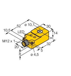 TURCK - Induktiver Sensor, Ringsensor, Standard