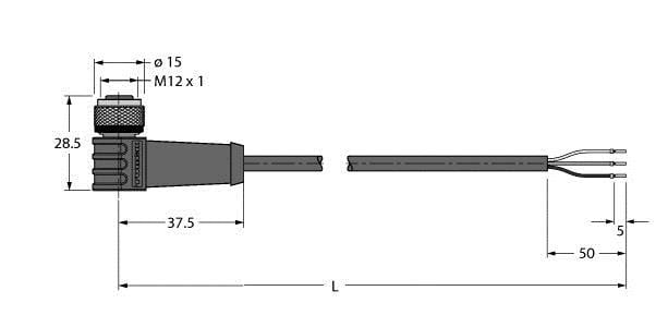 TURCK - Hochtemperaturfeste Aktuator- und Sensorleitung, Anschlussle