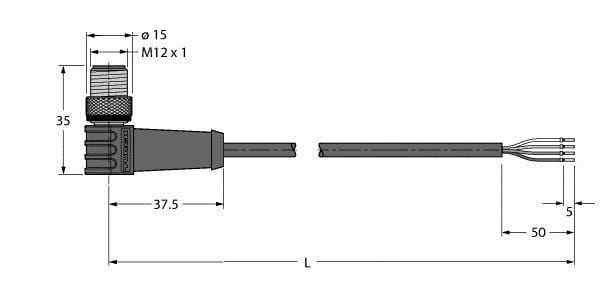 TURCK - Hochtemperaturfeste Aktuator- und Sensorleitung, Anschlussle