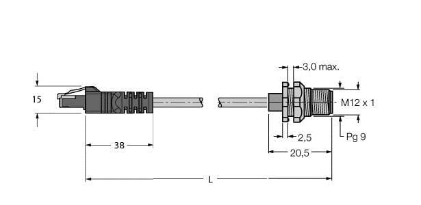 TURCK - Leitung für Industrial Ethernet, TPE-Kabelmantel