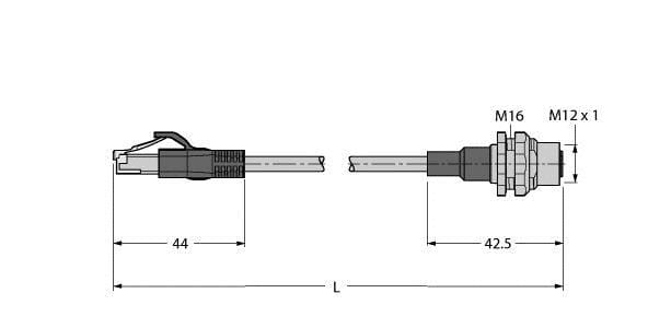 TURCK - Leitung für Industrial Ethernet, PUR-Kabelmantel