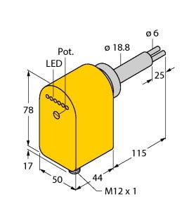 TURCK - Strömungsüberwachung, Eintauchsensor mit integrierter Auswer