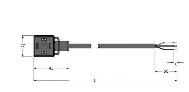TURCK - Ventilsteckverbinder Bauform A, Anschlussleitung