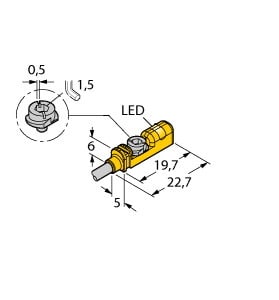 TURCK - Magnetfeldsensor, Kompaktbauform für Kurzhubzylinder