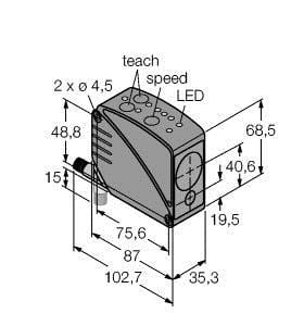 TURCK - Opto-Sensor, Reflexionslichttaster, Laser-Laufzeitmesser