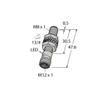 TURCK - Induktiver Sensor, mit erhöhtem Schaltabstand, Standard