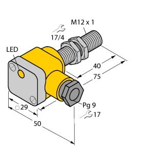 TURCK - Induktiver Sensor, mit erhöhtem Schaltabstand, uprox®